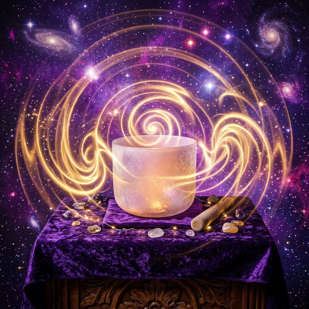 Crystal singing bowl